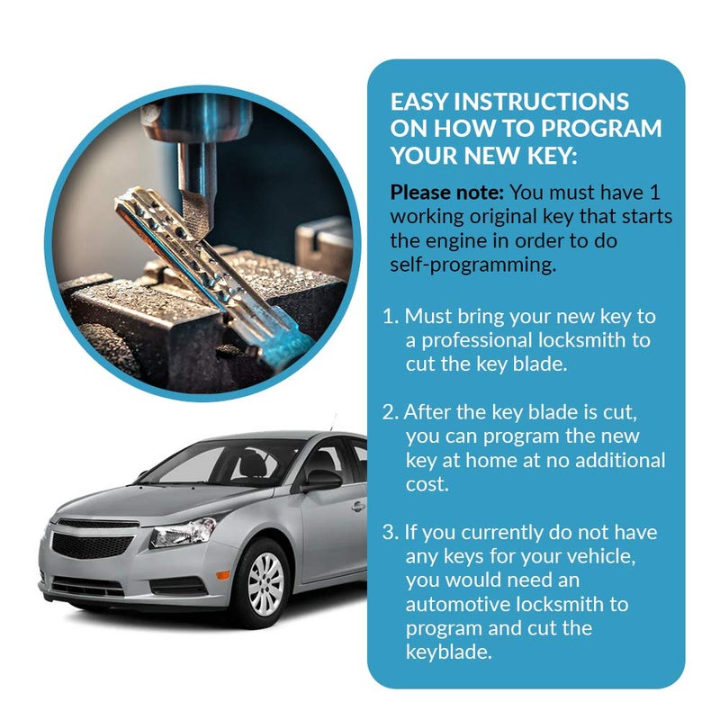 Keyless2Go Replacement for New Keyless Remote 5 Button Flip Car Key Fob Select Impala Malibu Cruze Equinox and Other Vehicles That Use FCC OHT01060512 - Image 5